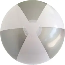 40cm Two-Tone Beach Ball Silver-White